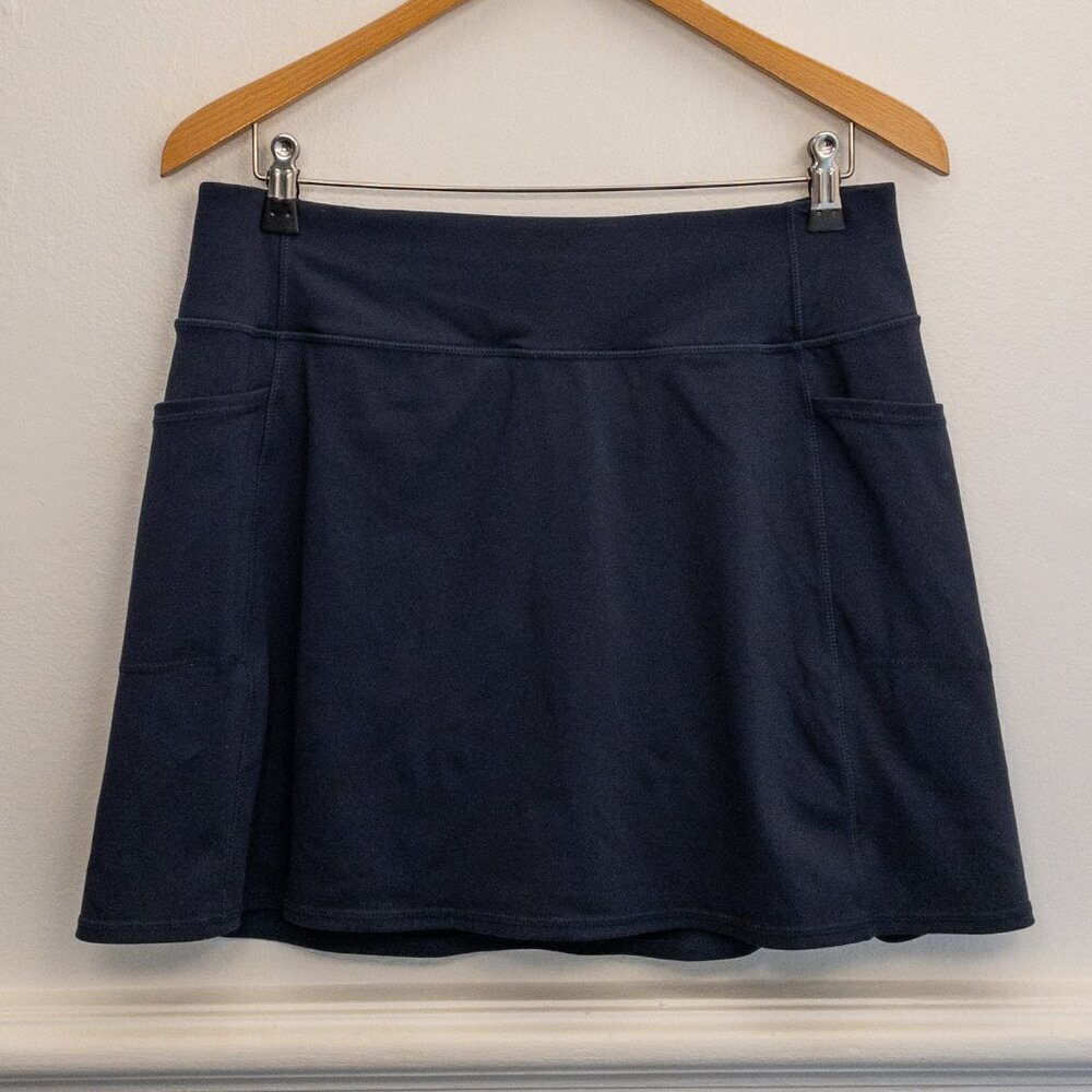 Skechers Los Angeles Navy Blue Active Skort Size L with Side Pockets